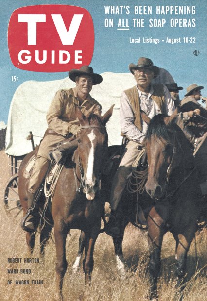 TV Guide cover - Ward Bond, Robert Horton - August 16, 1958