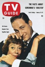 TV Guide cover - Sid Caesar, Imogene Coca - January 25, 1958