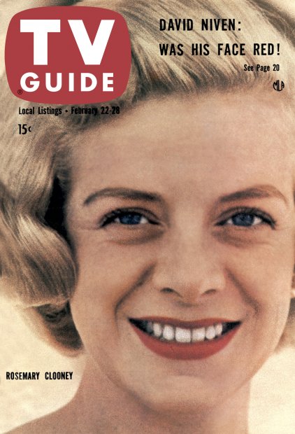 TV Guide cover - Rosemary Clooney - February 22, 1958