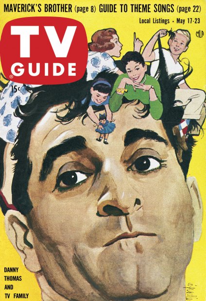 TV Guide cover - Angela Cartwright, Rusty Hamer, Sherry Jackson, Marjorie Lord, Danny Thomas - May 17, 1958