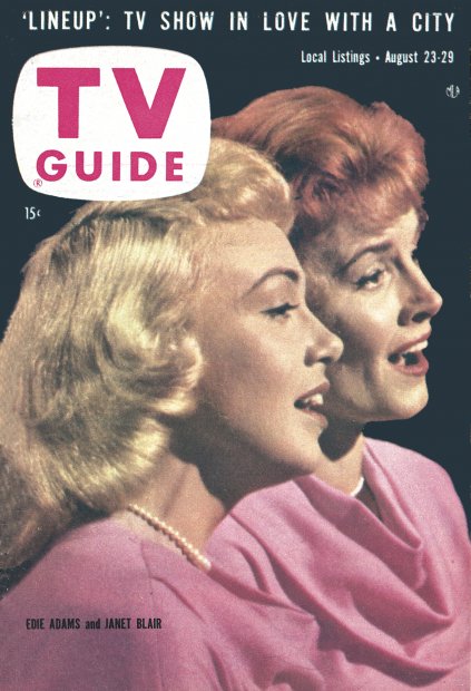 TV Guide cover - Edie Adams, Janet Blair - August 23, 1958