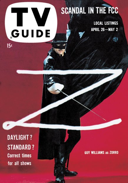 TV Guide cover - Guy Williams - April 26, 1958