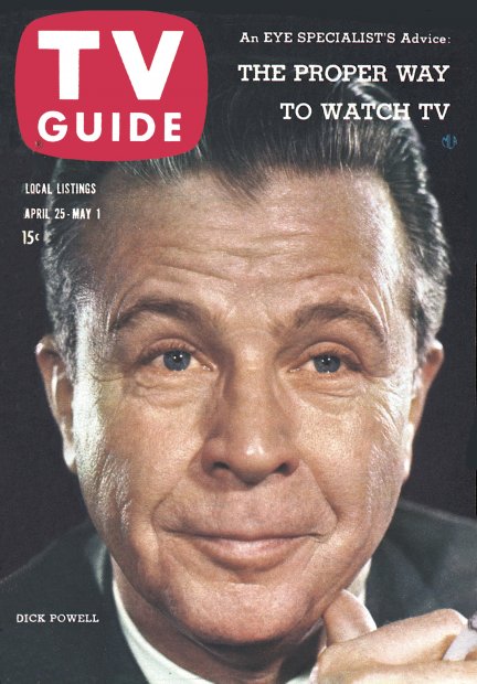 TV Guide cover - Dick Powell - April 25, 1959