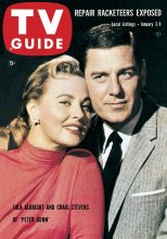 TV Guide cover - Lola Albright, Craig Stevens - January 3, 1959