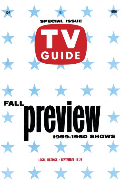 TV Guide cover - Fall Preview - September 19, 1959