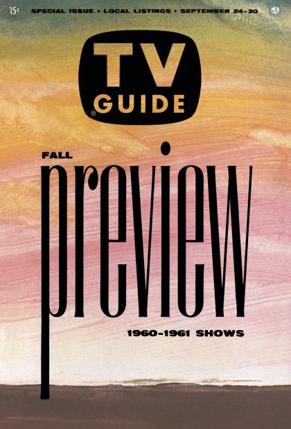 TV Guide cover - Fall Preview - September 24, 1960