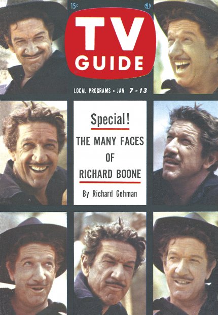 TV Guide cover - Richard Boone - January 7, 1961
