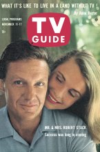 TV Guide cover - Mrs. Robert Stack, Robert Stack - November 11, 1961