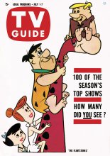 TV Guide cover - Betty Rubble, Wilma Flintstone, Fred Flintstone, Barney Rubble - July 1, 1961