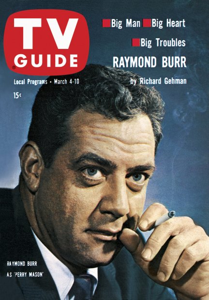 TV Guide cover - Raymond Burr - March 4, 1961