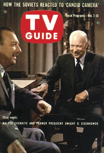 TV Guide cover - Walter Cronkite, Dwight D. Eisenhower - October 7, 1961