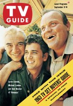 TV Guide cover - Dan Blocker, Lorne Greene, Michael Landon - September 8, 1962