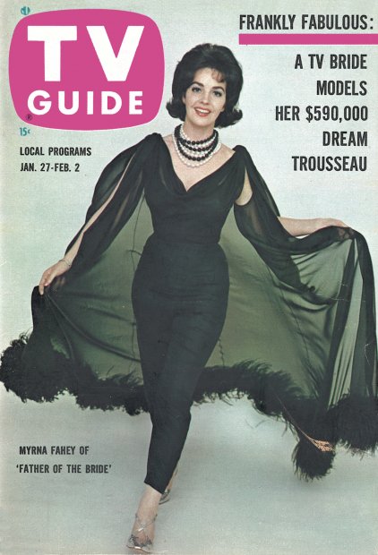 TV Guide cover - Myrna Fahey - January 27, 1962