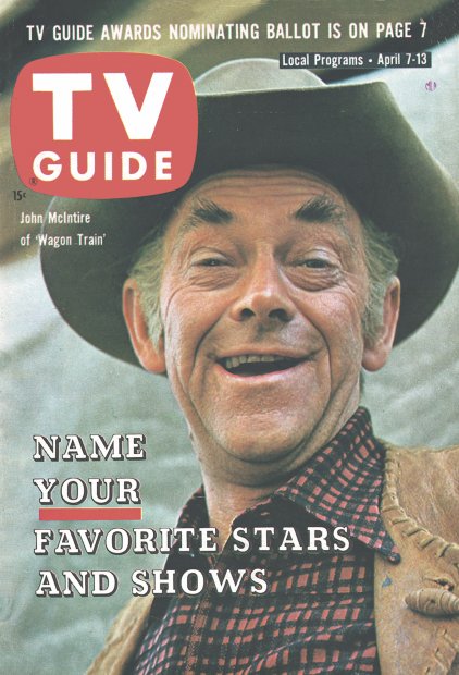 TV Guide cover - John McIntire - April 7, 1962