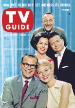 TV Guide cover - Bill Cullen, Garry Moore, Henry Morgan, Bess Myerson, Betsy Palmer - August 18, 1962