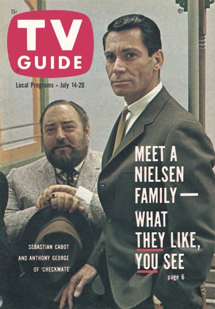 TV Guide cover - Sebastian Cabot, Anthony George - July 14, 1962
