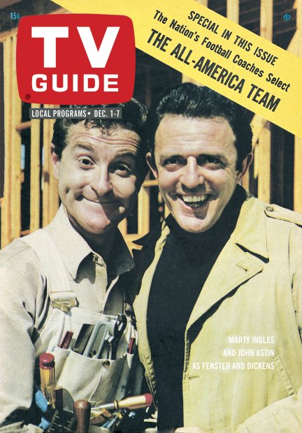 TV Guide cover - John Astin, Marty Ingels - December 1, 1962
