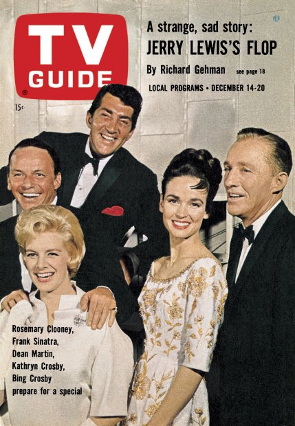 TV Guide cover - Rosemary Clooney, Bing Crosby, Kathryn Crosby, Dean Martin, Frank Sinatra - December 14, 1963
