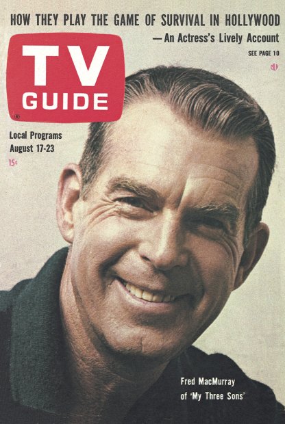 TV Guide cover - Fred MacMurray - August 17, 1963