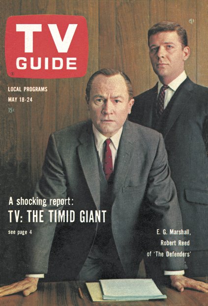 TV Guide cover - E. G. Marshall, Robert Reed - May 18, 1963