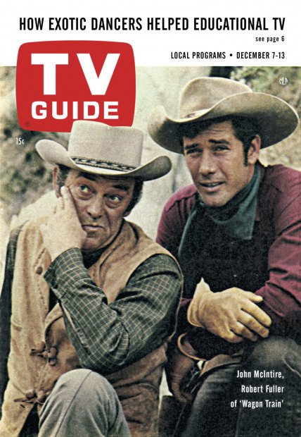 TV Guide cover - Robert Fuller, John McIntire - December 7, 1963