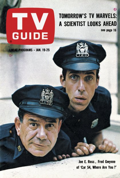 TV Guide cover - Gred Gwynne, Joe E. Ross - January 19, 1963