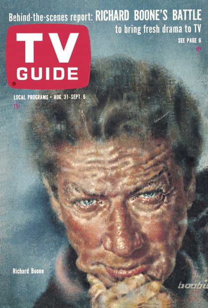 TV Guide cover - Richard Boone - August 31, 1963