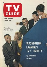 TV Guide cover - Bill Cullen, Garry Moore, Henry Morgan, Bess Myerson, Betsy Palmer - August 10, 1963