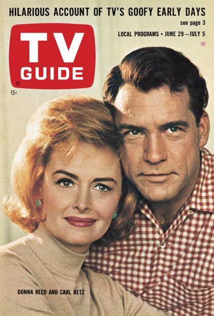 TV Guide cover - Carl Betz, Donna Reed - June 29, 1963