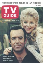 TV Guide cover - Kathy Browne, Pernell Roberts - January 18, 1964