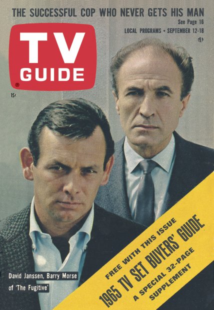 TV Guide cover - David Janssen, Barry Morse - September 12, 1964