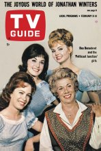 TV Guide cover - Bea Benaderet, Linda Kaye, Jeannine Riley, Pat Woodall - February 8, 1964