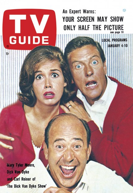 TV Guide cover - Mary Tyler Moore, Carl Reiner, Dick Van Dyke - January 4, 1964