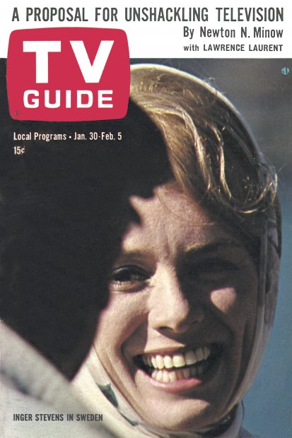 TV Guide cover - Inger Stevens - January 30, 1965