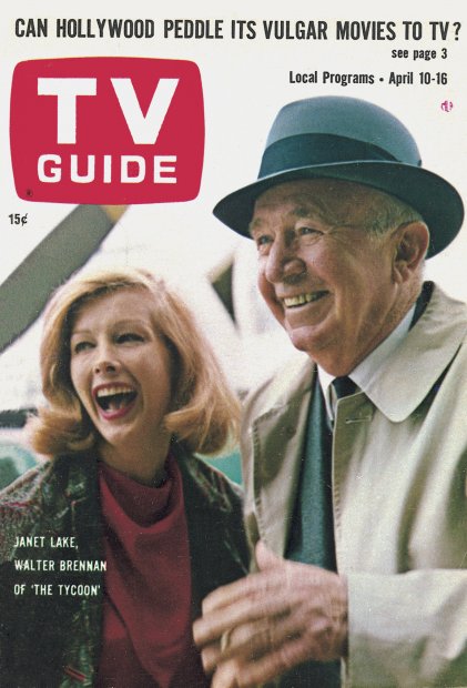 TV Guide cover - Walter Brennan, Janet Lake - April 10, 1965