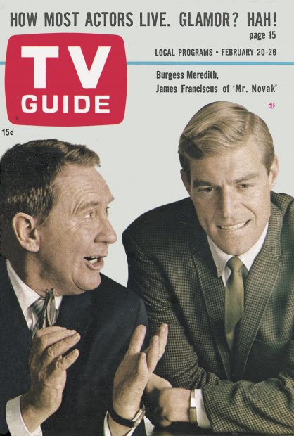TV Guide cover - James Franciscus, Burgess Meredith - February 20, 1965