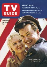 TV Guide cover - Bob Crane, Cynthia Lynn - November 27, 1965