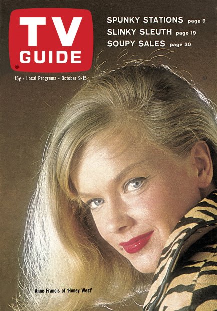 TV Guide cover - Anne Francis - October 9, 1965