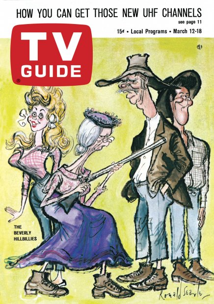 TV Guide cover - Max Baer Jr., Donna Douglas, Buddy Ebsen, Irene Ryan - March 12, 1966