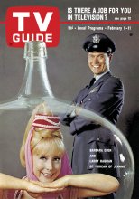 TV Guide cover - Barbara Eden, Larry Hagman - February 5, 1966