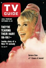 TV Guide cover - Barbara Eden - September 24, 1966
