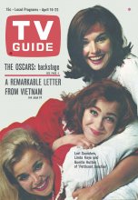 TV Guide cover - Gunilla Hutton, Linda Kaye, Lori Saunders - April 16, 1966