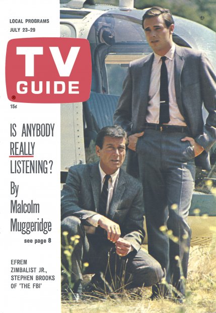 TV Guide cover - Stephen Brooks, Efrem Zimbalist Jr. - July 23, 1966
