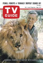 TV Guide cover - Marshall Thompson, Clarence the Lion - August 6, 1966