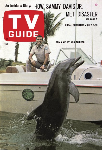 TV Guide cover - Flipper, Brian Kelly - July 9, 1966