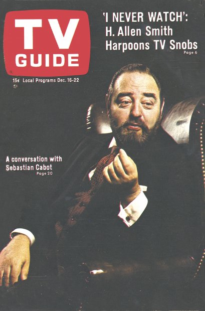 TV Guide cover - Sebastian Cabot - December 16, 1967