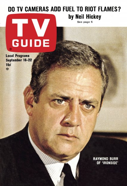 TV Guide cover - Raymond Burr - September 16, 1967