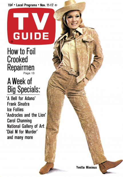 TV Guide cover - Yvette Mimieux - November 11, 1967