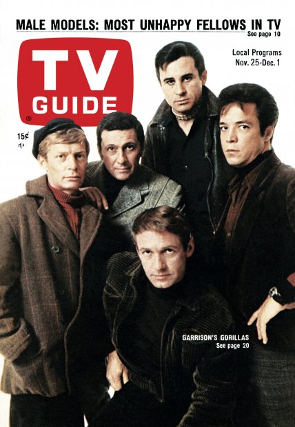 TV Guide cover - Brendan Boone, Chris Carey, Cesare Danova, Ron Harper, Rudy Solari - November 25, 1967