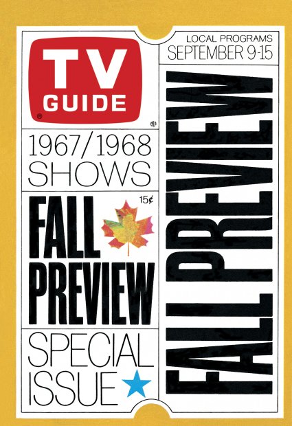 TV Guide cover - Fall Preview - September 9, 1967